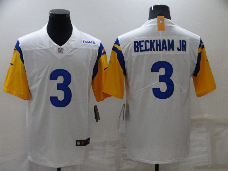 Men Los Angeles Rams #3 Beckham jr White 2022 Nike Vapor Untouchable Limited NFL Jersey